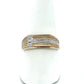 10K Two-Tone Gold Diamond Gentleman's Ring; 3.9g; Size 10