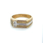 10K Two-Tone Gold Diamond Gentleman's Ring; 3.9g; Size 10