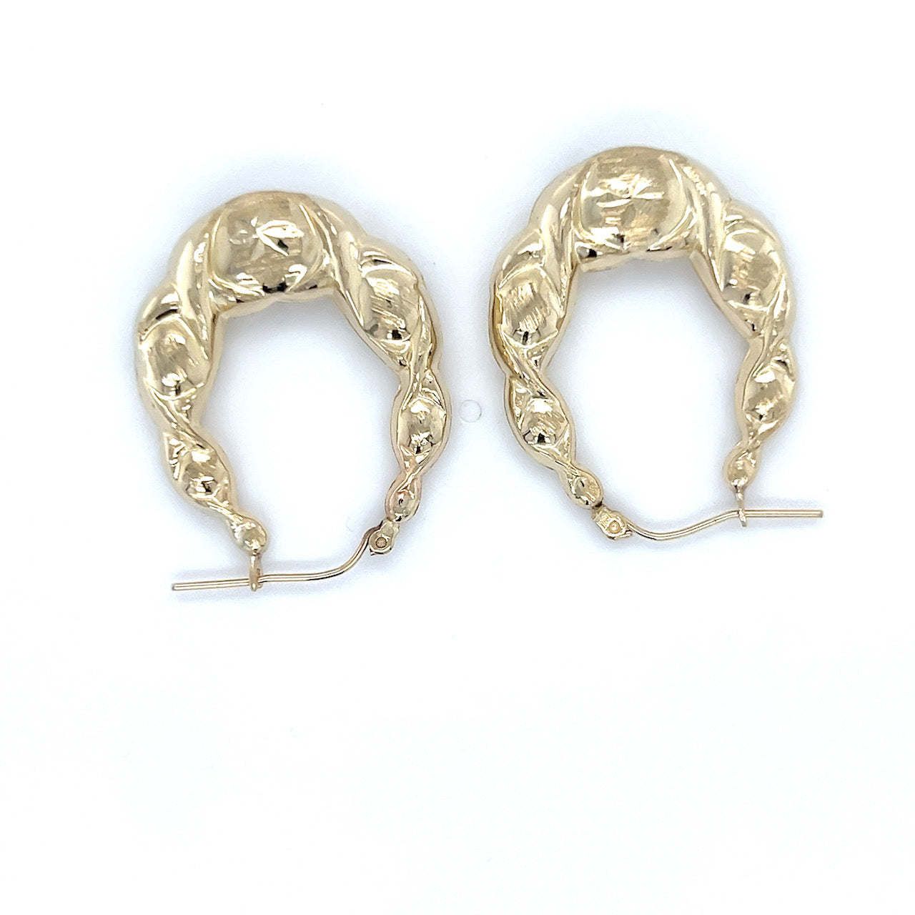 10K Yellow Gold Hoop Earrings; 2.1DWT