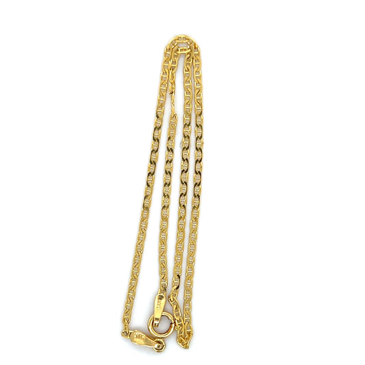 14K Yellow Gold 9" Anklet; 1.2g