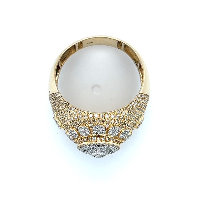 14K Yellow Gold Diamond Ring; 1.0CTW; 6.2g; Size 10
