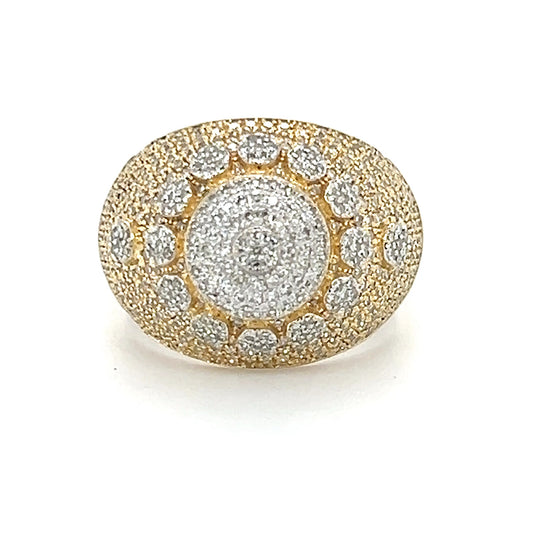 14K Yellow Gold Diamond Ring; 1.0CTW; 6.2g; Size 10