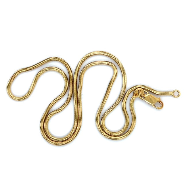 14K Yellow Gold 16.5" Snake Chain Necklace; 7.8g