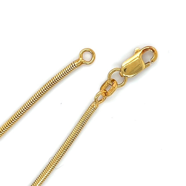 14K Yellow Gold 16.5" Snake Chain Necklace; 7.8g