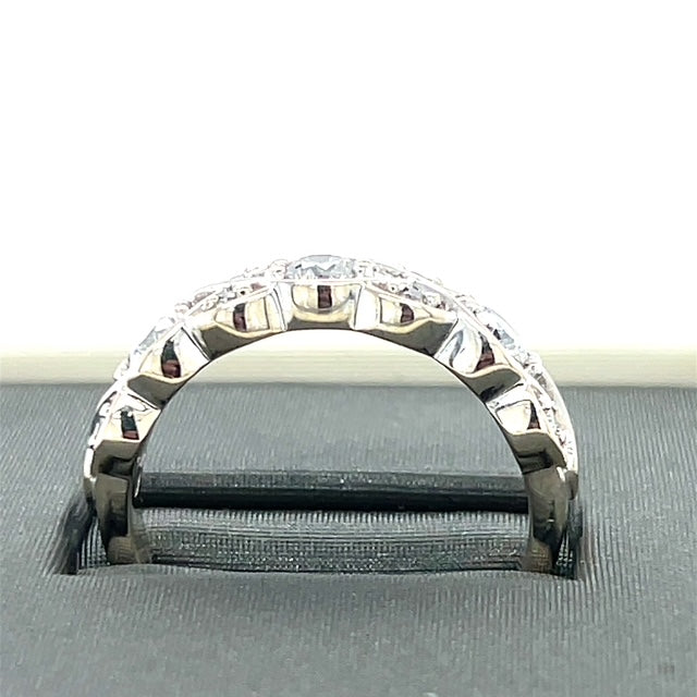 14K White Gold Diamond Lady's Ring; 1.02CTW; 4.9g; Size 10