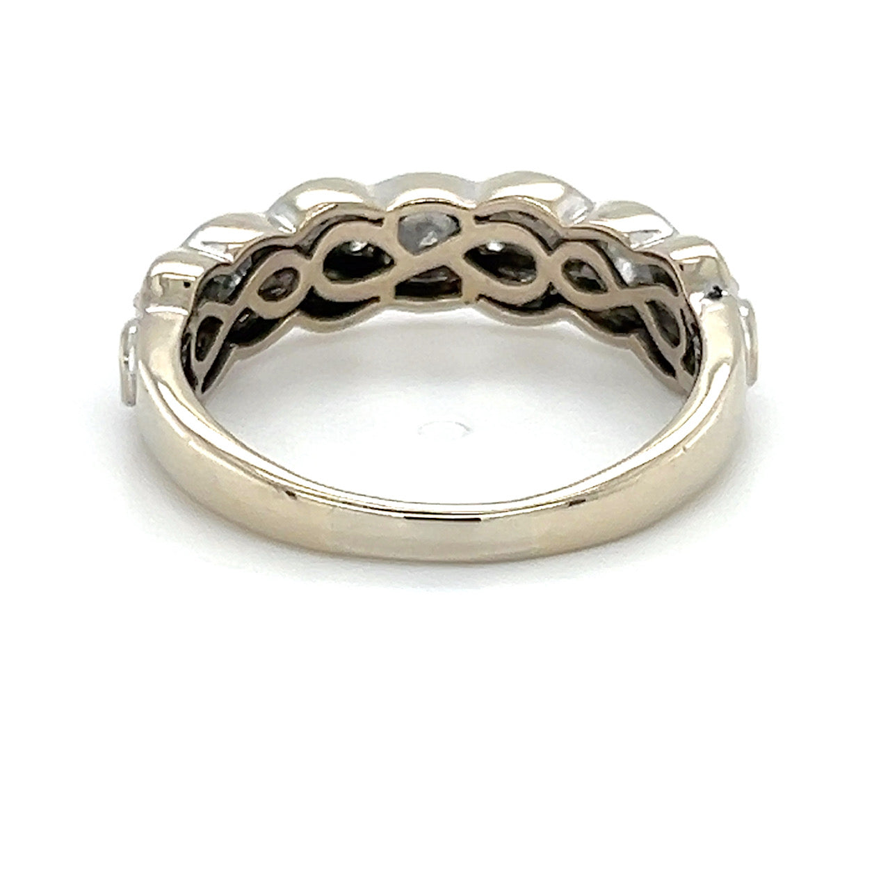 14K White Gold Diamond Lady's Ring; 1.02CTW; 4.9g; Size 10