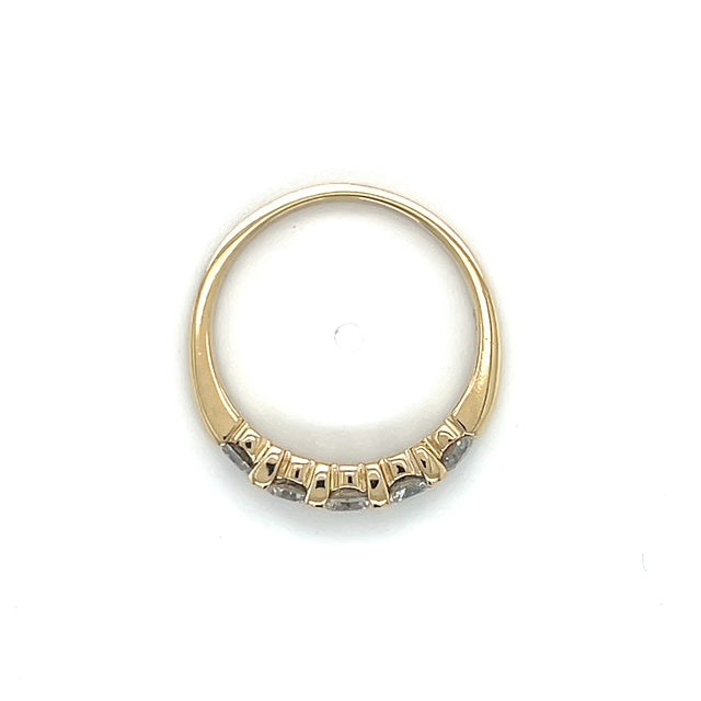 14K Yellow Gold Diamond Lady's Ring; 1.25CTW; 3.3g; Size 7
