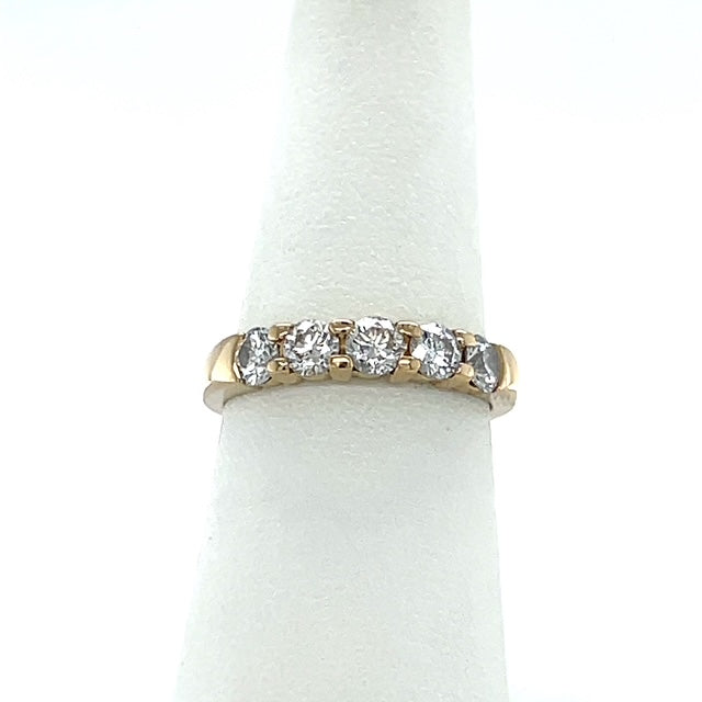 14K Yellow Gold Diamond Lady's Ring; 1.25CTW; 3.3g; Size 7
