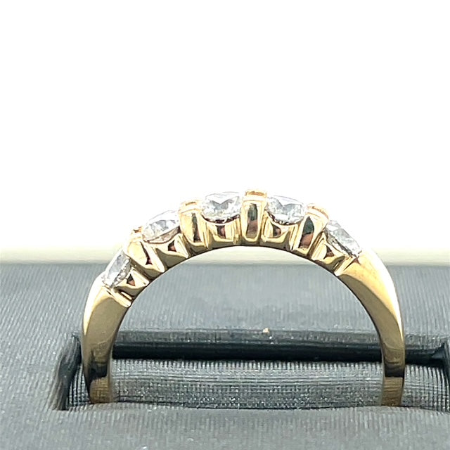 14K Yellow Gold Diamond Lady's Ring; 1.25CTW; 3.3g; Size 7