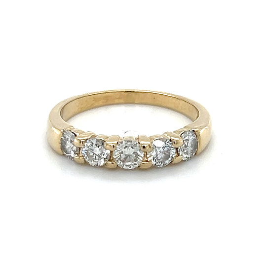 14K Yellow Gold Diamond Lady's Ring; 1.25CTW; 3.3g; Size 7