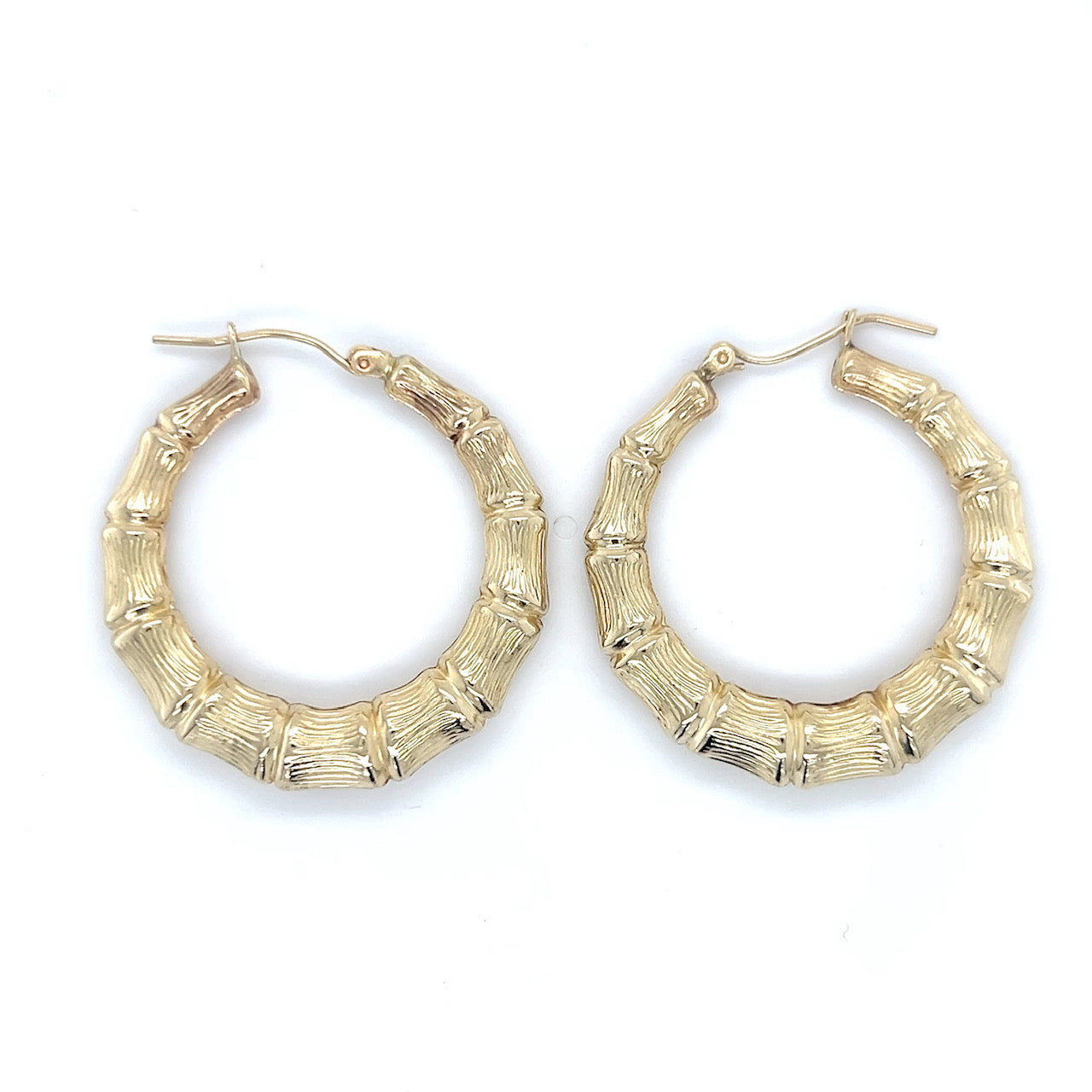 10K Yellow Gold Hoop Earrings; 4.4g