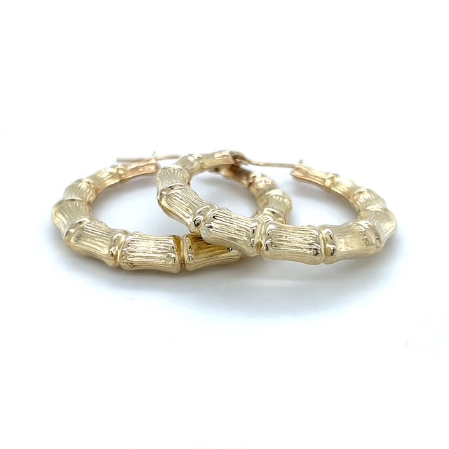10K Yellow Gold Hoop Earrings; 4.4g