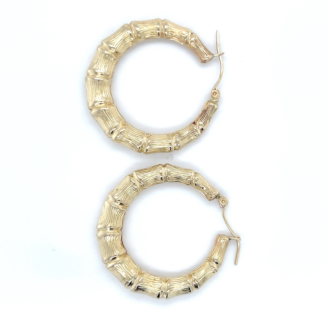 10K Yellow Gold Hoop Earrings; 4.4g