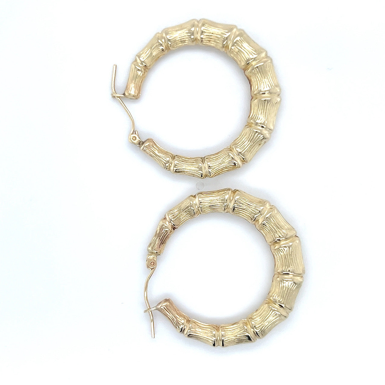 10K Yellow Gold Hoop Earrings; 4.4g