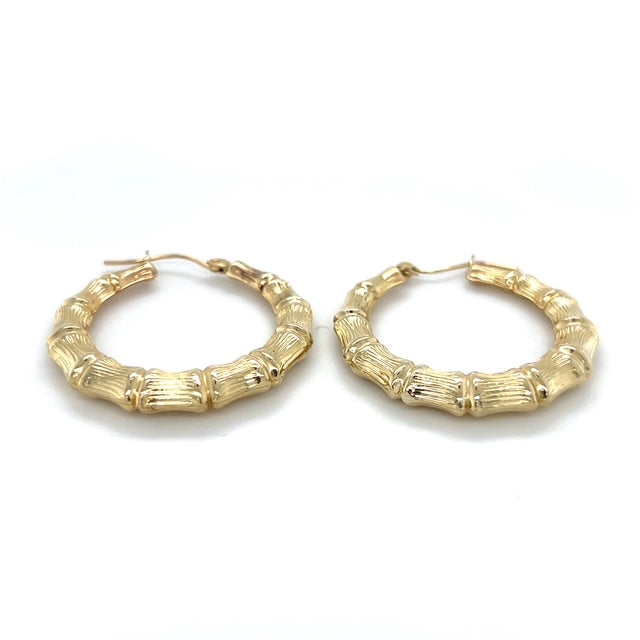 10K Yellow Gold Hoop Earrings; 4.4g