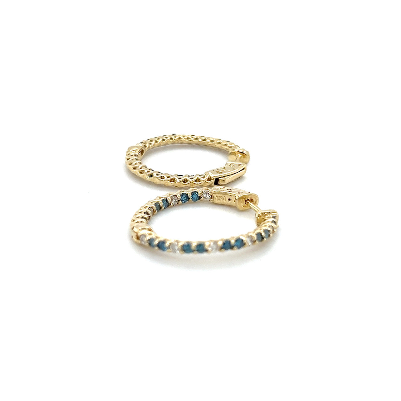 14K Yellow Gold Diamond Earrings; 1.56CTW; 5.4g