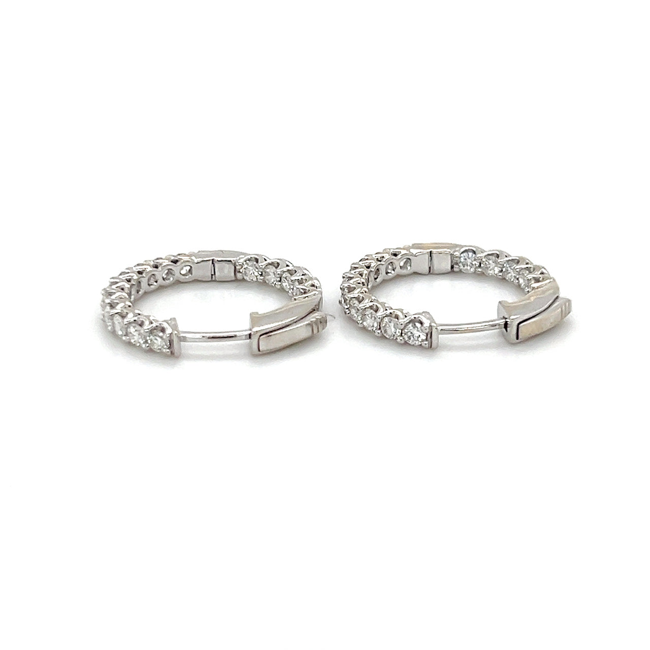 14K White Gold Diamond Earrings; 0.60CTW; 4.1g