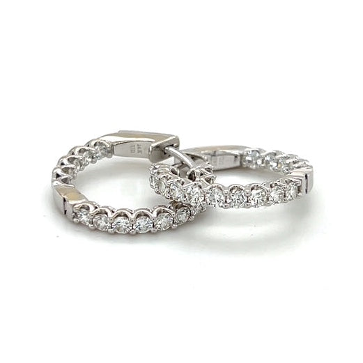 14K White Gold Diamond Earrings; 0.60CTW; 4.1g