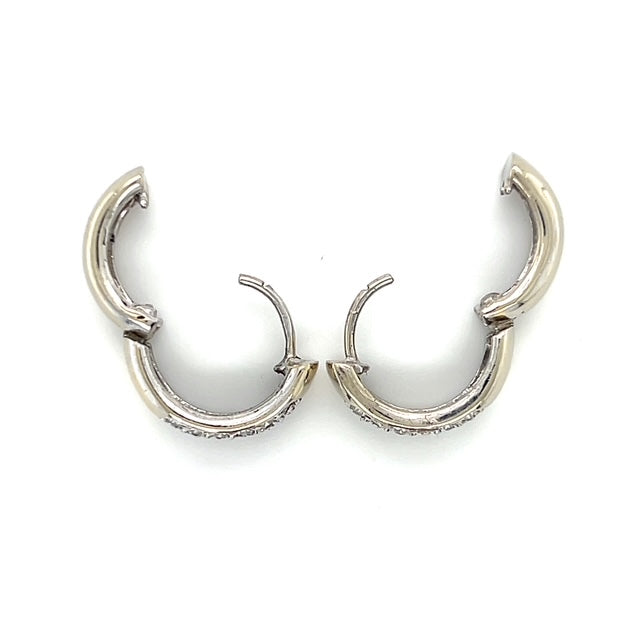 14K White Gold Diamond Earrings; 0.50CTW; 5.6g