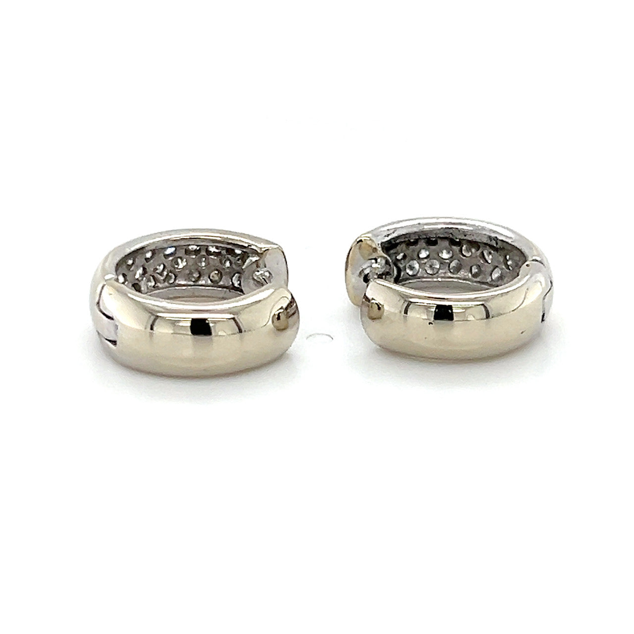 14K White Gold Diamond Earrings; 0.50CTW; 5.6g