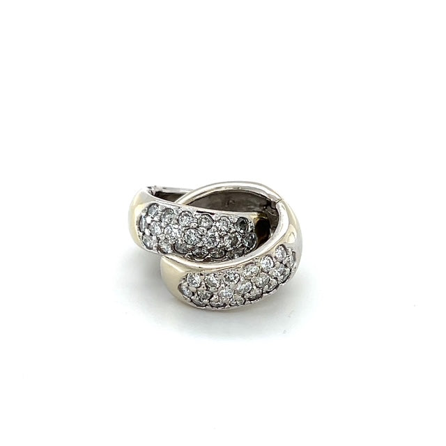 14K White Gold Diamond Earrings; 0.50CTW; 5.6g