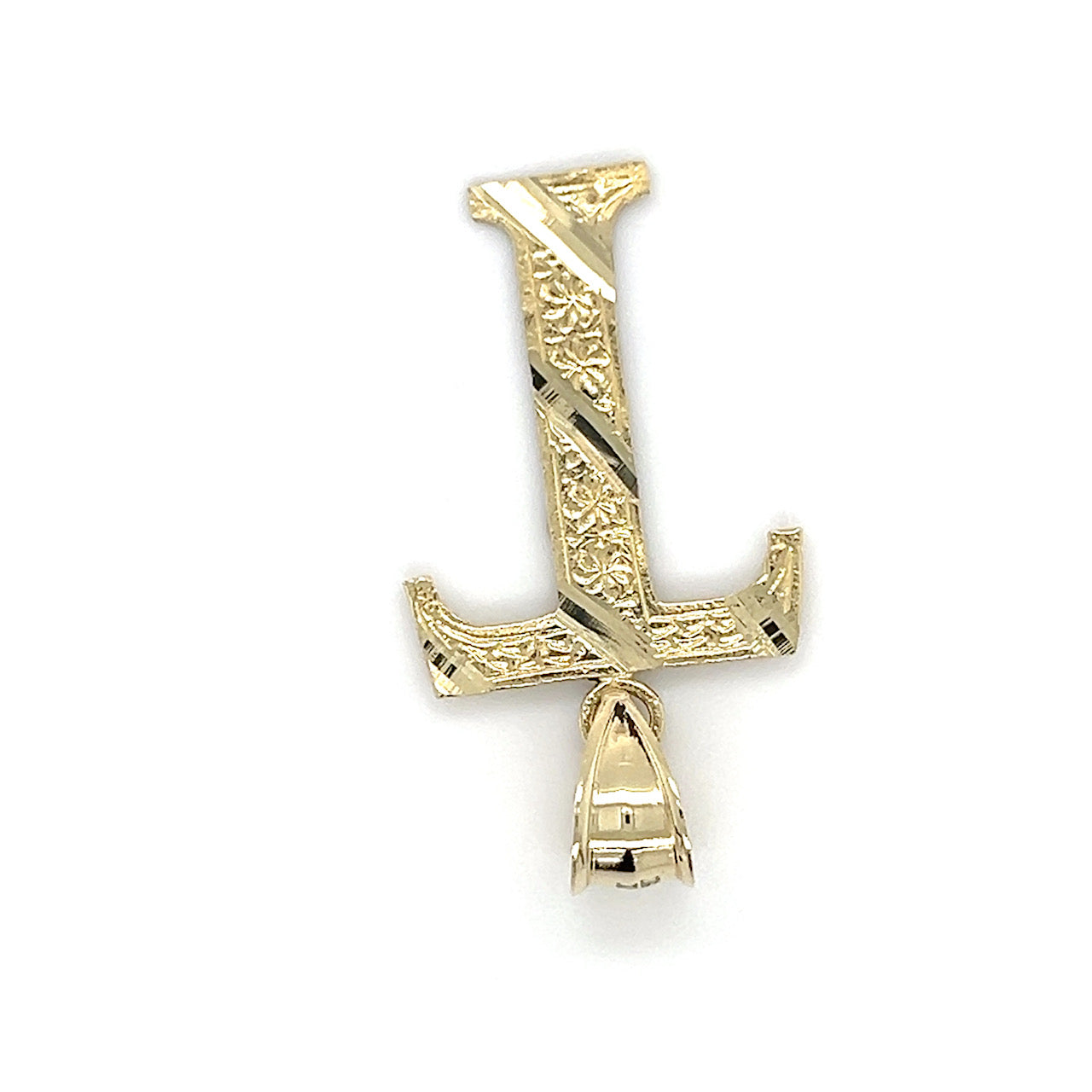 10K Yellow Gold "T" Pendant; 1.4g