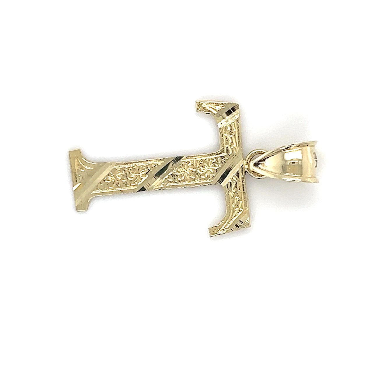 10K Yellow Gold "T" Pendant; 1.4g