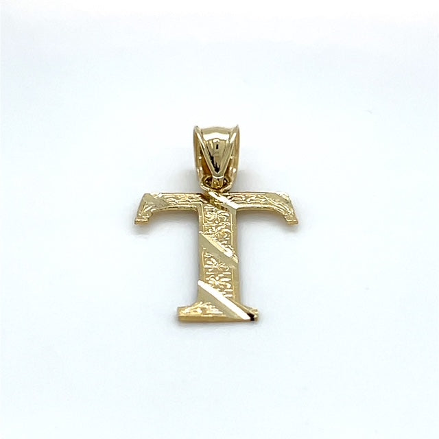 10K Yellow Gold "T" Pendant; 1.4g