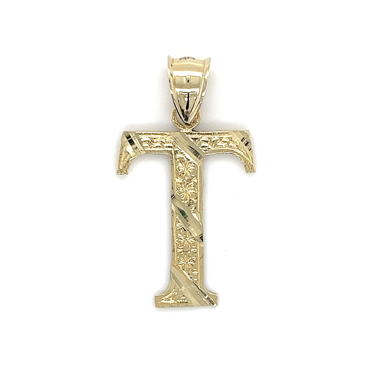 10K Yellow Gold "T" Pendant; 1.4g