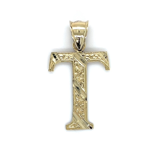 10K Yellow Gold "T" Pendant; 1.4g