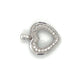 10K White Gold Diamond Heart Pendant; 0.2CTW; 2g