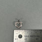 10K White Gold Diamond Heart Pendant; 0.2CTW; 2g