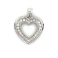 10K White Gold Diamond Heart Pendant; 0.2CTW; 2g
