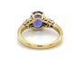 18K Yellow Gold Diamond & Amethyst Lady's Ring; Size 7