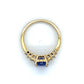 18K Yellow Gold Diamond & Amethyst Lady's Ring; Size 7