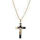 14K Yellow Gold 18" Necklace W/ Cross Pendant; 3.5g
