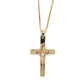 14K Yellow Gold 18" Necklace W/ Cross Pendant; 3.5g