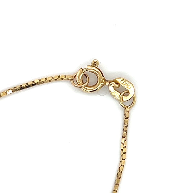 14K Yellow Gold 18" Necklace W/ Cross Pendant; 3.5g