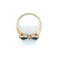 14K Yellow Gold Diamond & Sapphire Butterfly Lady's Ring; 0.25CTW; 3.5g; Size 9