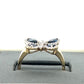14K Yellow Gold Diamond & Sapphire Butterfly Lady's Ring; 0.25CTW; 3.5g; Size 9