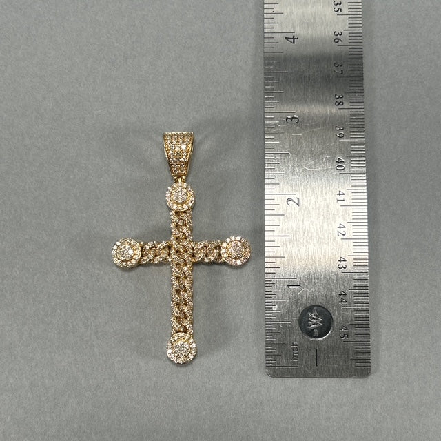 10K Yellow Gold Diamond Pendant; 3.2CTW; 11g