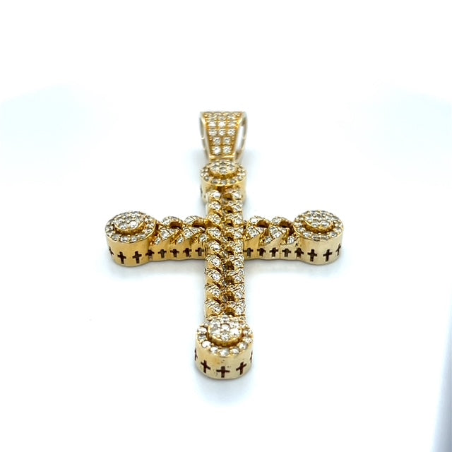 10K Yellow Gold Diamond Pendant; 3.2CTW; 11g