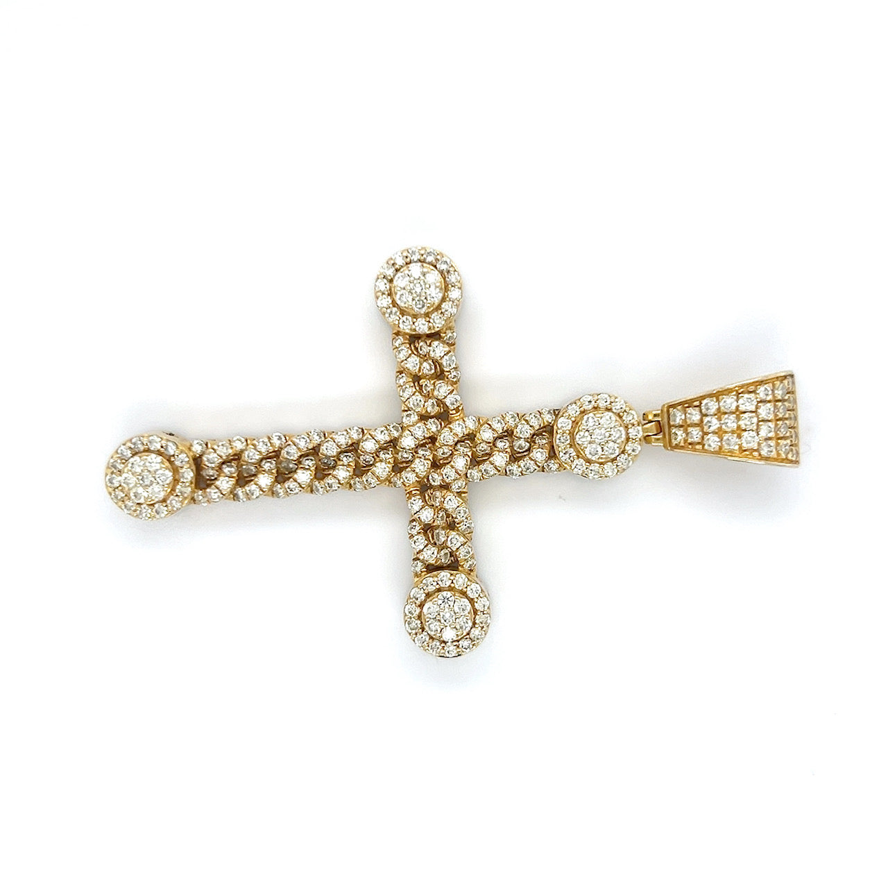 10K Yellow Gold Diamond Pendant; 3.2CTW; 11g