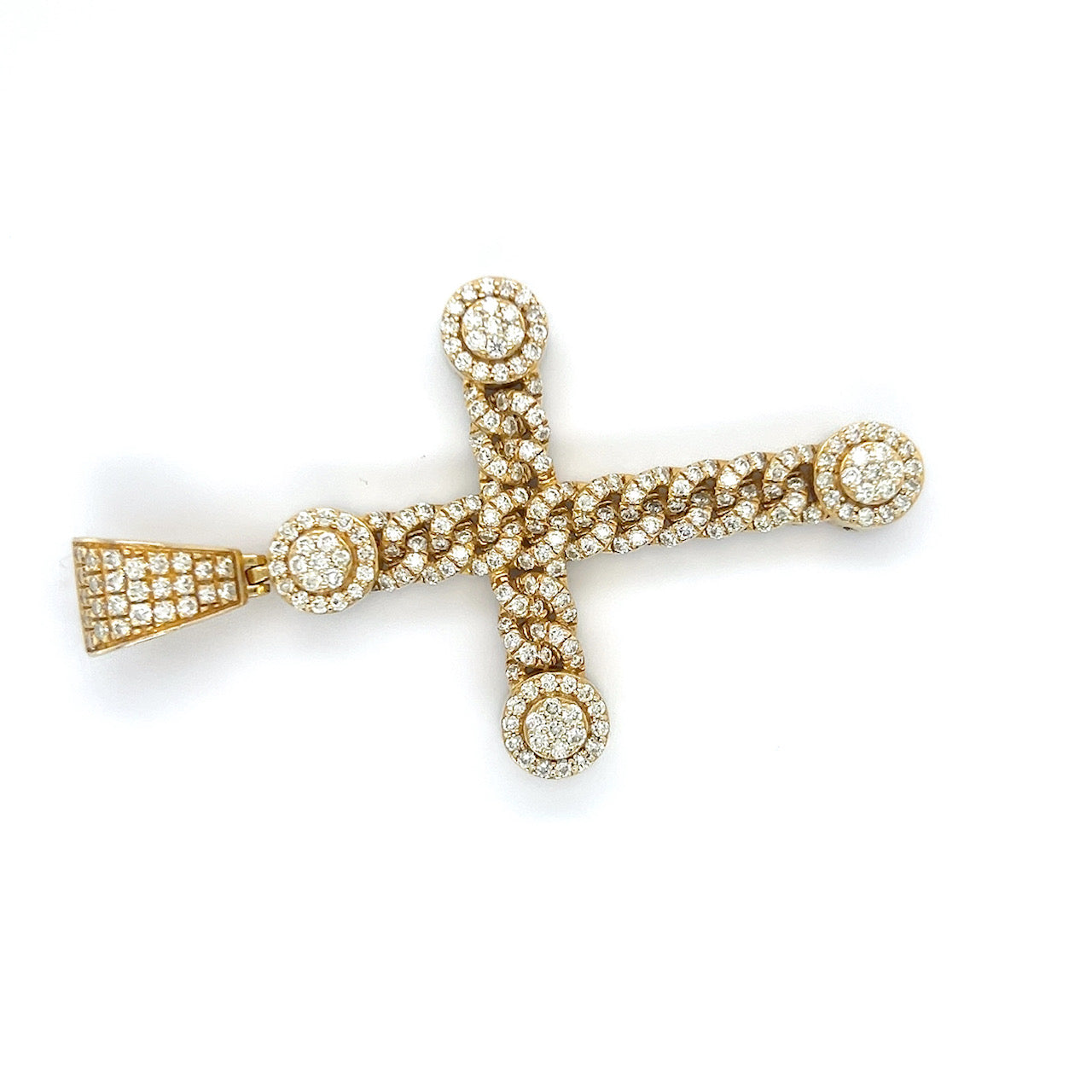 10K Yellow Gold Diamond Pendant; 3.2CTW; 11g