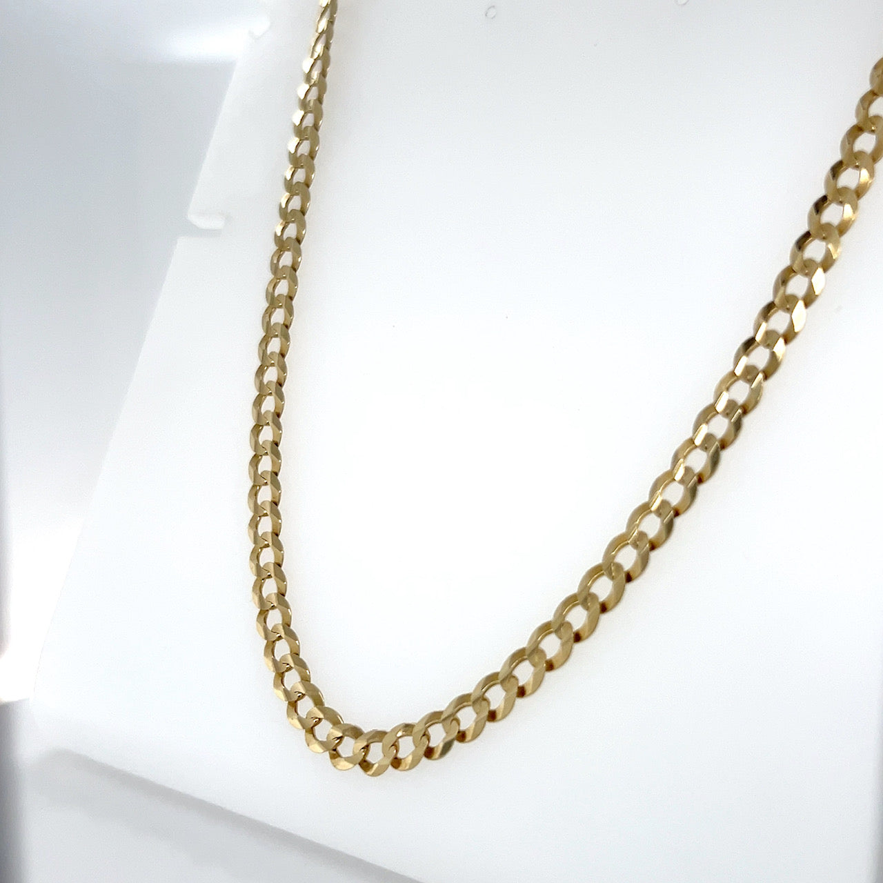 10K Yellow Gold 20" Curb Chain Necklace; 10.5g