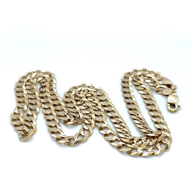 10K Yellow Gold 20" Curb Chain Necklace; 10.5g