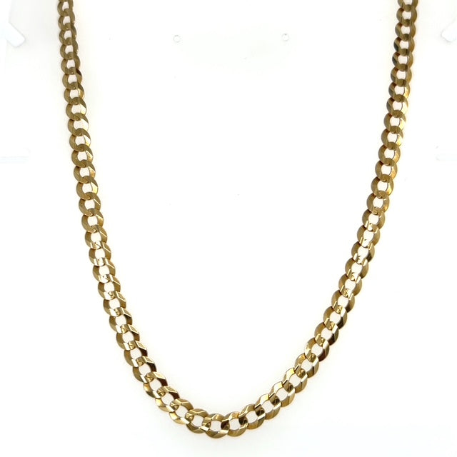 10K Yellow Gold 20" Curb Chain Necklace; 10.5g