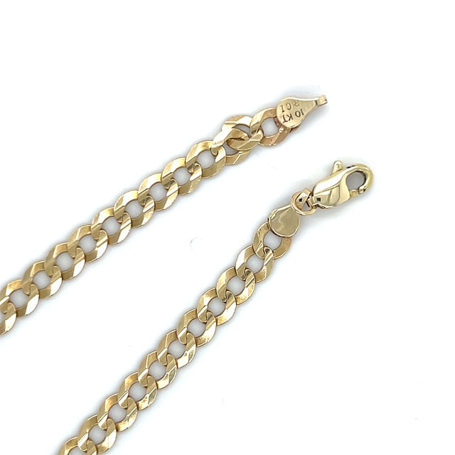 10K Yellow Gold 20" Curb Chain Necklace; 10.5g