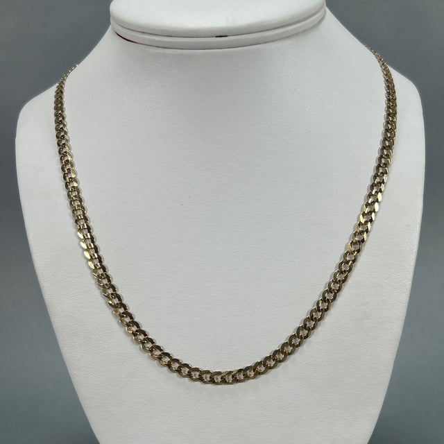 10K Yellow Gold 20" Curb Chain Necklace; 10.5g