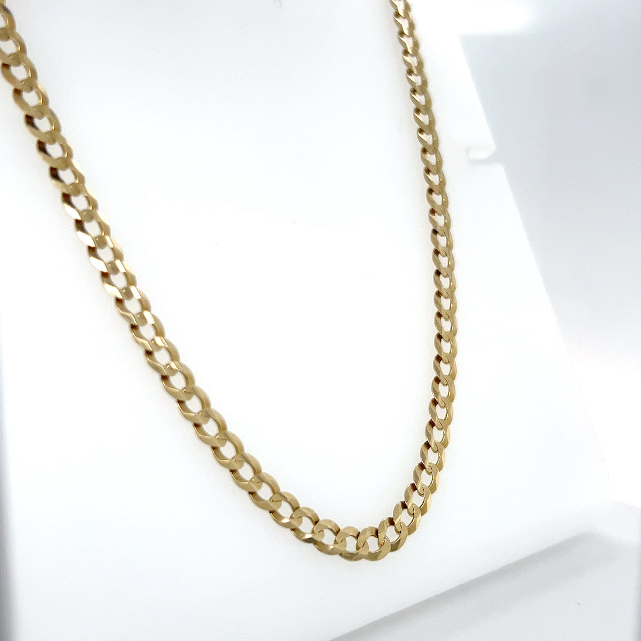 10K Yellow Gold 20" Curb Chain Necklace; 10.5g